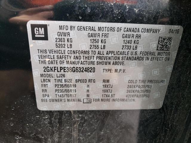 2GKFLPE38G6324820 GMC Terrain Slt