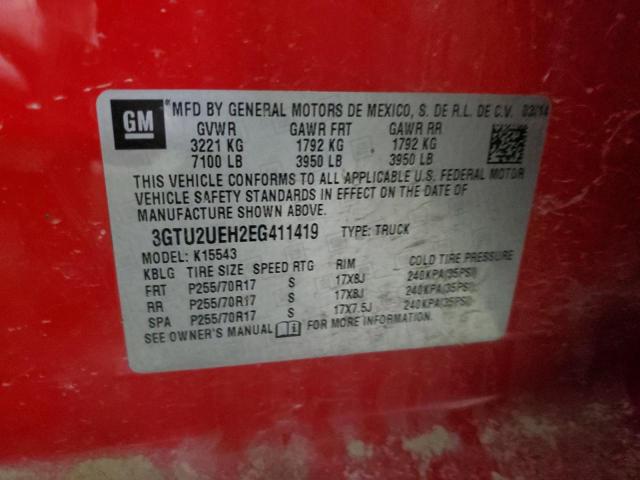 3GTU2UEH2EG411419 GMC Sierra K1500 Sle