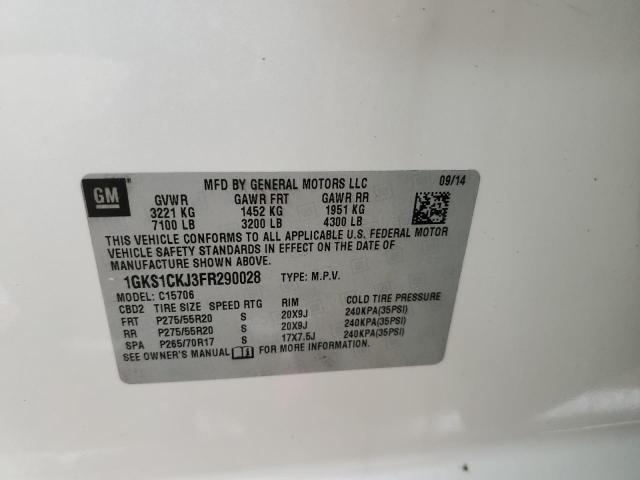 1GKS1CKJ3FR290028 GMC YUKON DENALI