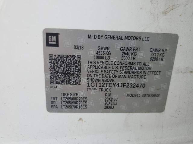 1GT12TEY4JF232470 GMC Sierra K2500 Slt