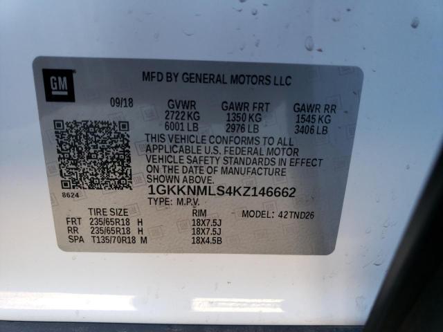 1GKKNMLS4KZ146662 GMC Acadia Slt-1