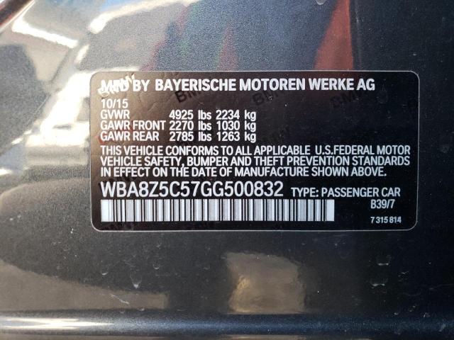WBA8Z5C57GG500832 BMW 328 Xigt Sulev