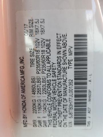 5J8TB3H77JL001352 Acura Rdx Advance