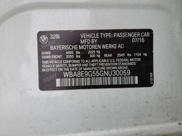 WBA8E9G55GNU30059 BMW 328 I Sulev