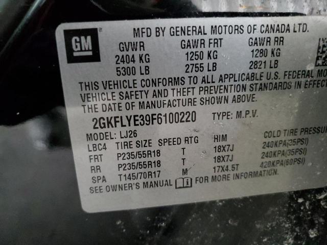 2GKFLYE39F6100220 GMC Terrain Slt