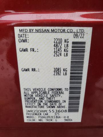 1N4CZ1CVXPC553608 Nissan Leaf Sv Plus