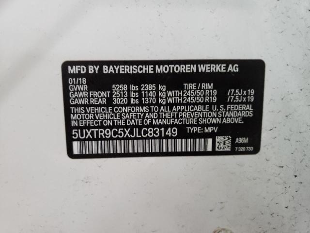 5UXTR9C5XJLC83149 BMW X3 Xdrive30i