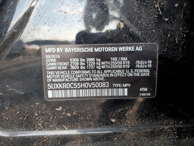 5UXKR0C55H0V50083 BMW X5 Xdrive35i