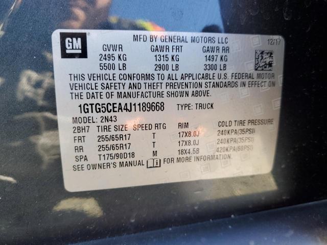 1GTG5CEA4J1189668 GMC CANYON SLE