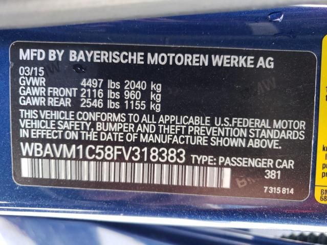 WBAVM1C58FV318383 BMW X1 Sdrive28i