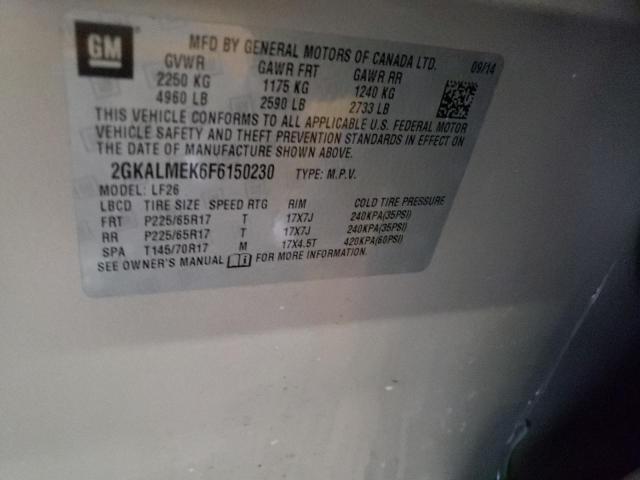 2GKALMEK6F6150230 GMC Terrain Sle