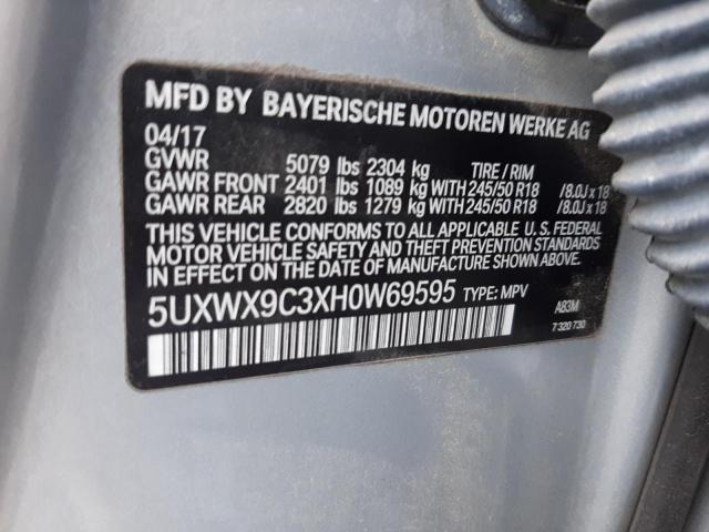 5UXWX9C3XH0W69595 BMW X3 Xdrive28i