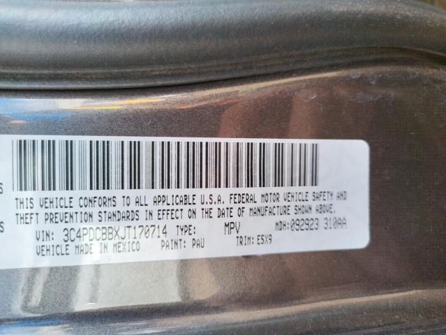 3C4PDCBBXJT170714 Dodge Journey Sxt