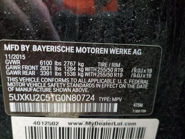 5UXKU2C51G0N80724 BMW X6 Xdrive35i