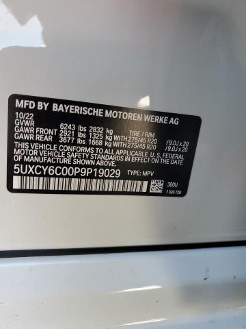 5UXCY6C00P9P19029 BMW X6 Xdrive40i