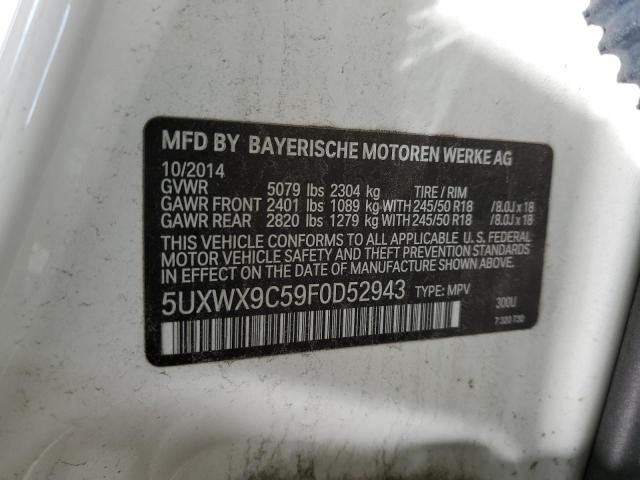 5UXWX9C59F0D52943 BMW X3 Xdrive28i