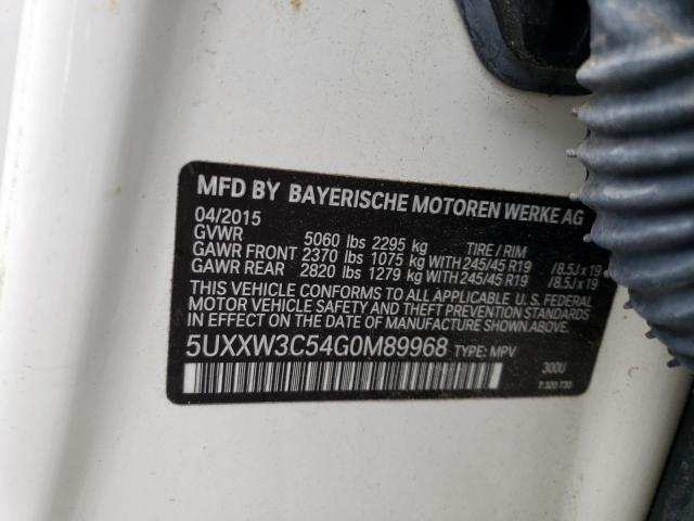 5UXXW3C54G0M89968 BMW X4 Xdrive28i