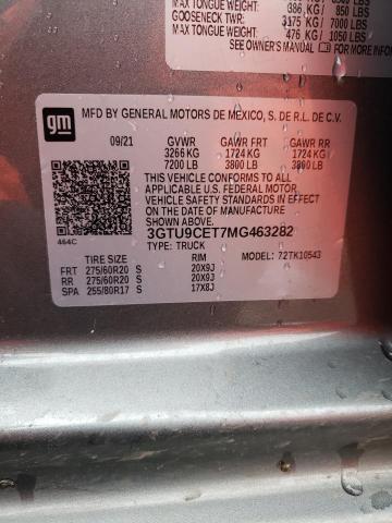 3GTU9CET7MG463282 GMC Sierra K1500 Elevation
