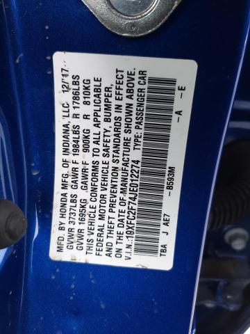 19XFC2F74JE012274 Honda CIVIC EX