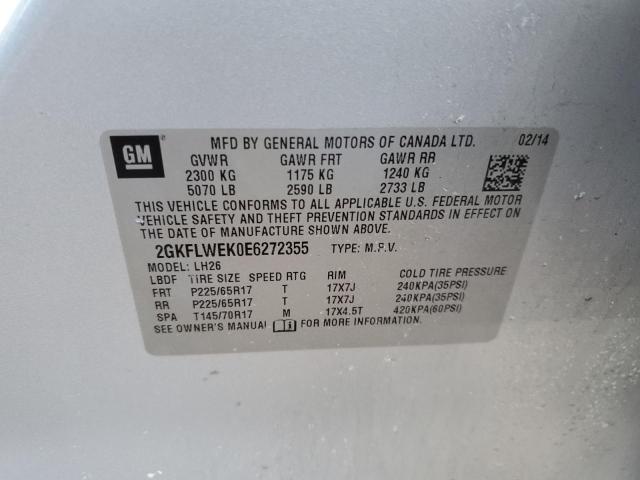 2GKFLWEK0E6272355 GMC Terrain Sle