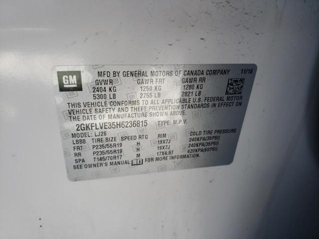 2GKFLVE35H6236815 GMC Terrain Denali