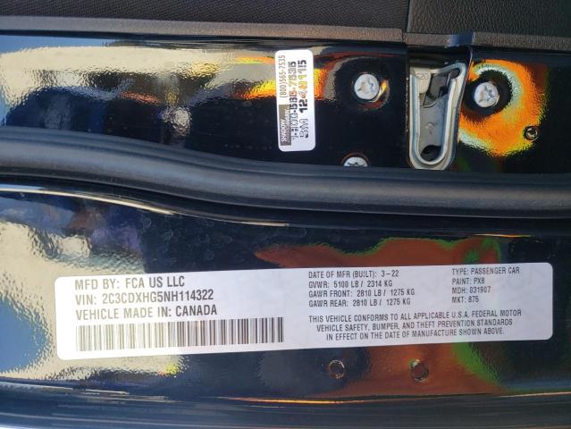 2C3CDXHG5NH114322 Dodge CHARGER GT