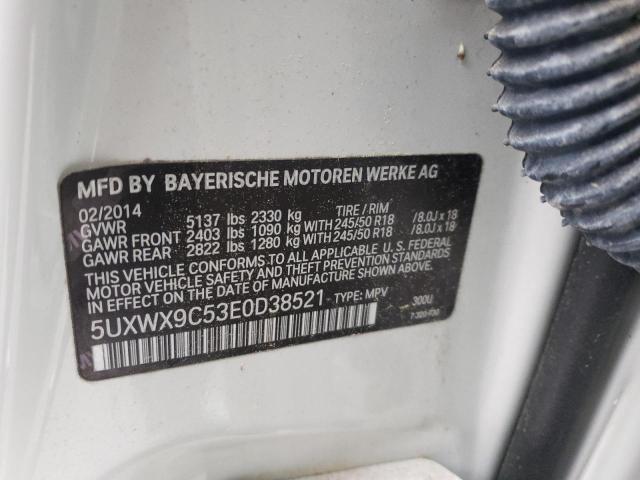 5UXWX9C53E0D38521 BMW X3 Xdrive28i