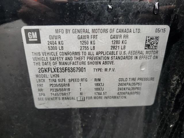 2GKFLXE35F6367901 GMC Terrain Slt
