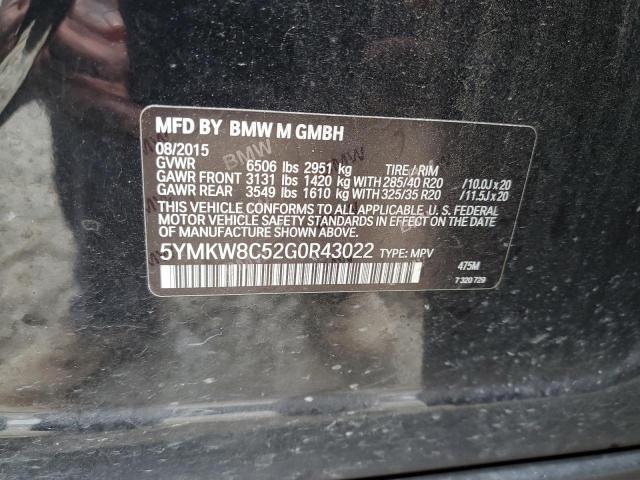 5YMKW8C52G0R43022 BMW X6 M