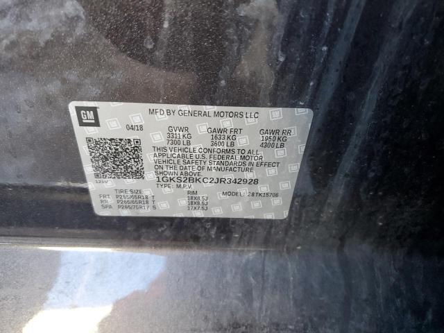 1GKS2BKC2JR342928 GMC YUKON SLT