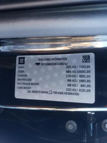 3GTU9BED0KG298742 GMC Sierra K1500 Sle