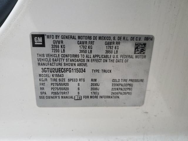 3GTU2UEC6FG115034 GMC Sierra K1500 Sle