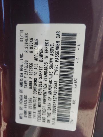19UUB1F52FA013583 Acura TLX TECH