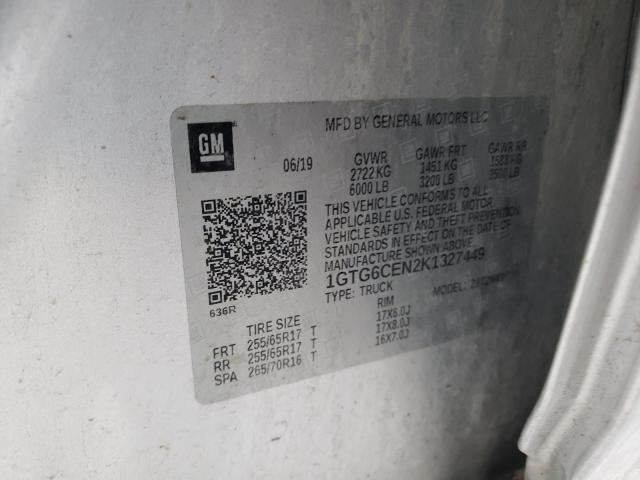 1GTG6CEN2K1327449 GMC CANYON SLE