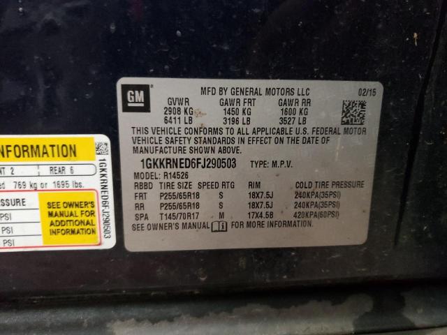 1GKKRNED6FJ290503 GMC ACADIA SLE