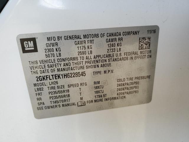 2GKFLTEK1H6228545 GMC Terrain Sle