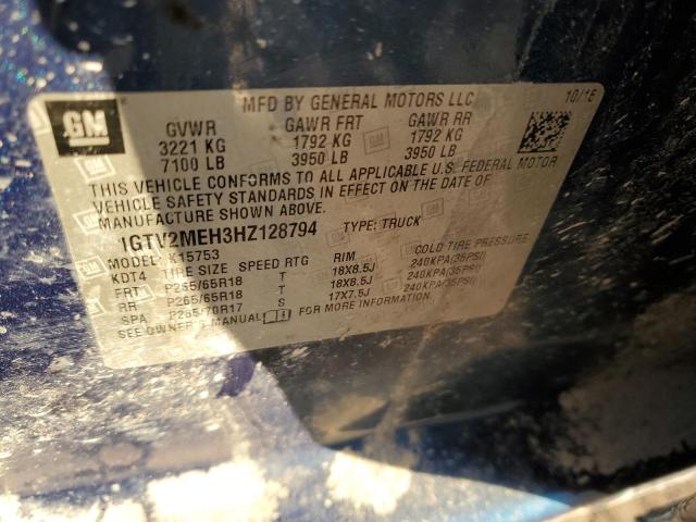 1GTV2MEH3HZ128794 GMC Sierra K1500 Sle