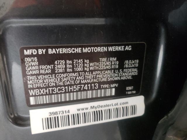 WBXHT3C31H5F74113 BMW X1 Xdrive28i