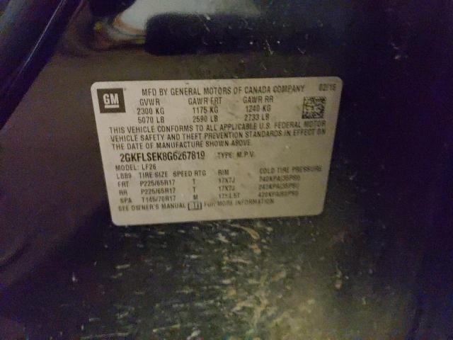 2GKFLSEK8G6267819 GMC Terrain Sle