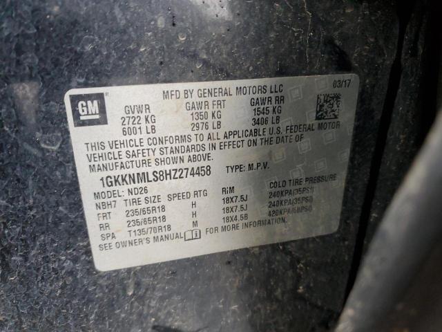 1GKKNMLS8HZ274458 GMC Acadia Slt-1