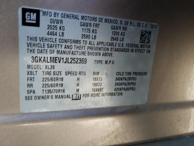 3GKALMEV1JL252369 GMC Terrain Sle