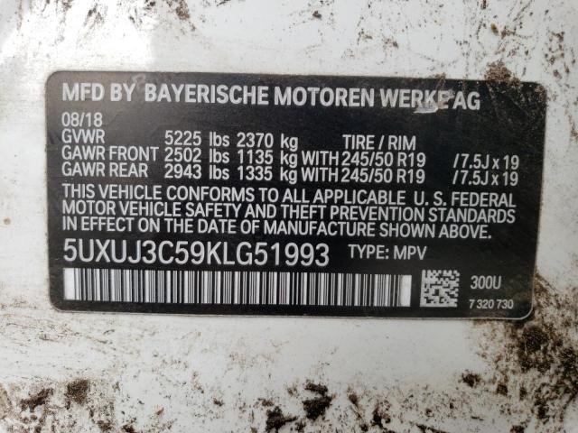 5UXUJ3C59KLG51993 BMW X4 Xdrive30i