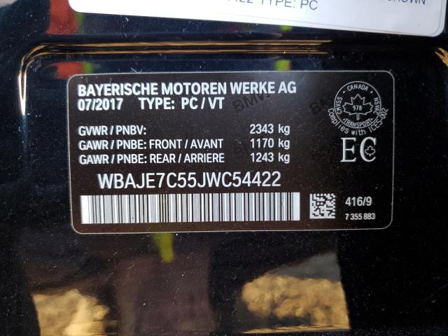 WBAJE7C55JWC54422 BMW 540 XI