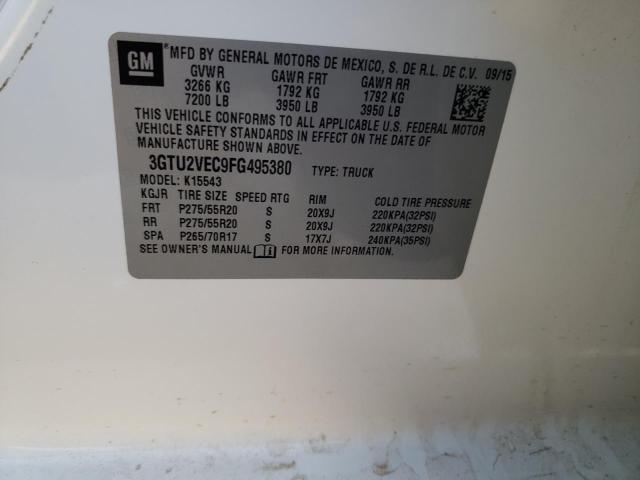 3GTU2VEC9FG495380 GMC Sierra K1500 Slt
