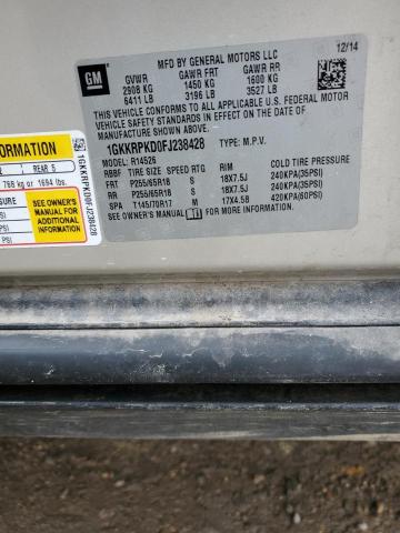 1GKKRPKD0FJ238428 GMC ACADIA SLE