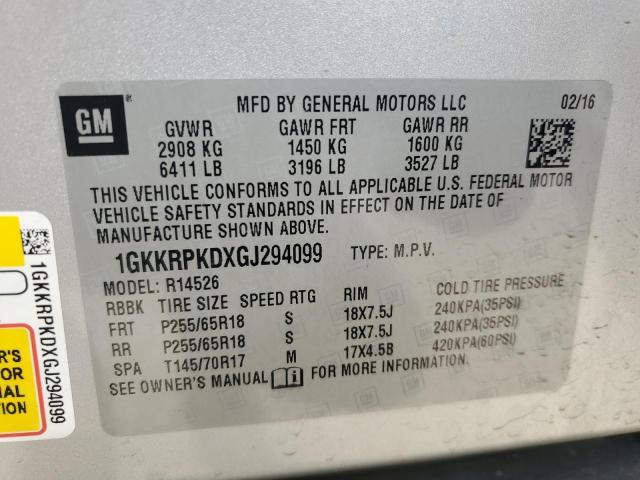 1GKKRPKDXGJ294099 GMC ACADIA SLE