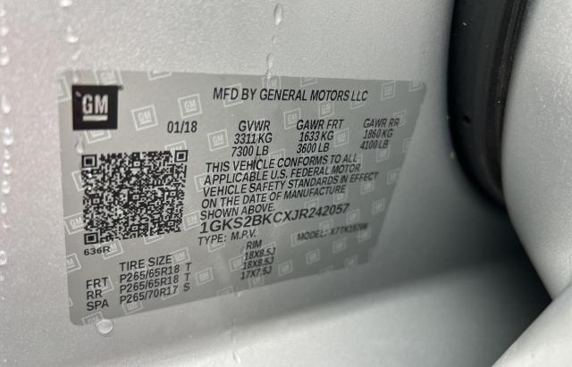 1GKS2BKCXJR242057 GMC YUKON SLT