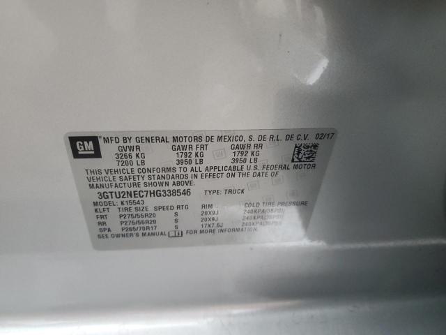 3GTU2NEC7HG338546 GMC Sierra K1500 Slt