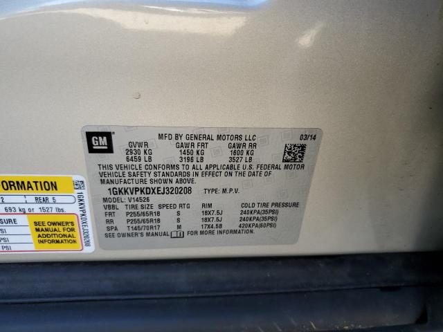 1GKKVPKDXEJ320208 GMC ACADIA SLE