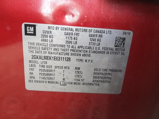 2GKALMEK1E6311128 GMC Terrain Sle